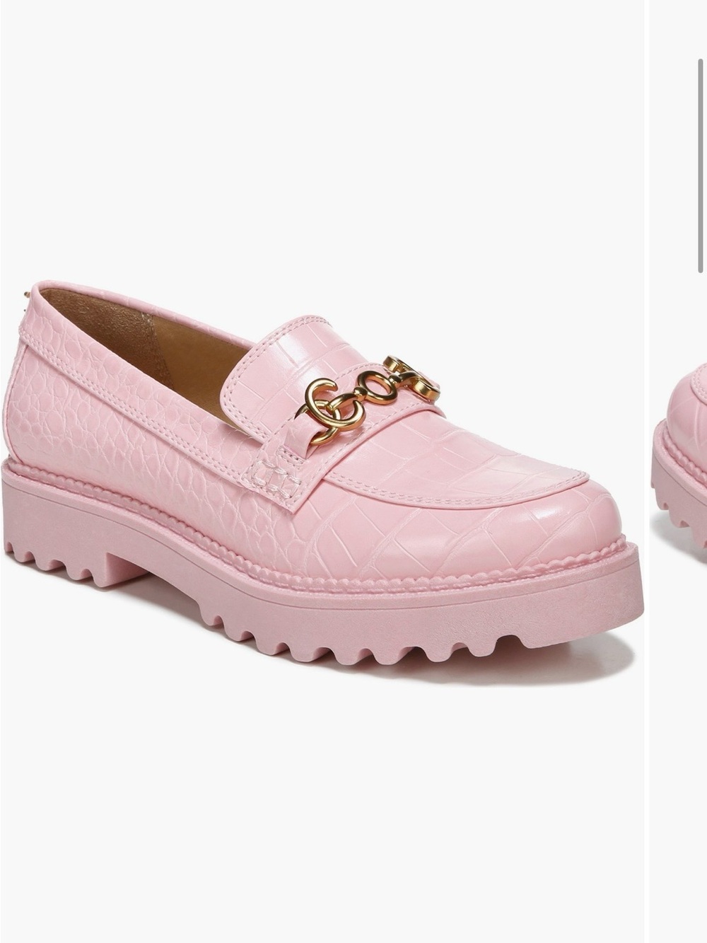 Circus Classic Pink Loafer with Chunky Soles and Gold Hardware